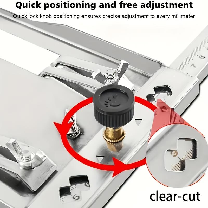 Adjustable Circular Saw Guide Rail for Woodworking and Edge Locator of Electric Cutting Machine with Clamping Mechanism