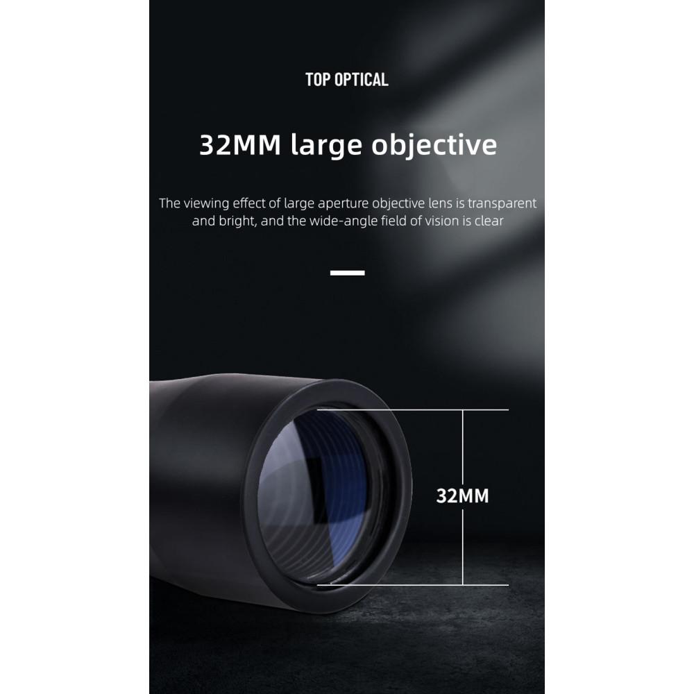 Tragbares 12x32-Teleskop-Fernglas mit wasserdichter Funktion für den täglichen Gebrauch. Hochwertige Campingausrüstung für die Vogelbeobachtung