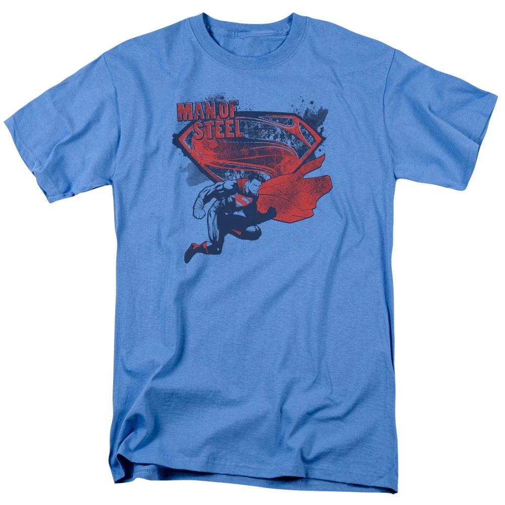 DC Comics - Superman - Man Of Steel Sheild Splat - Unisex Children s T-shirt - Blue 150