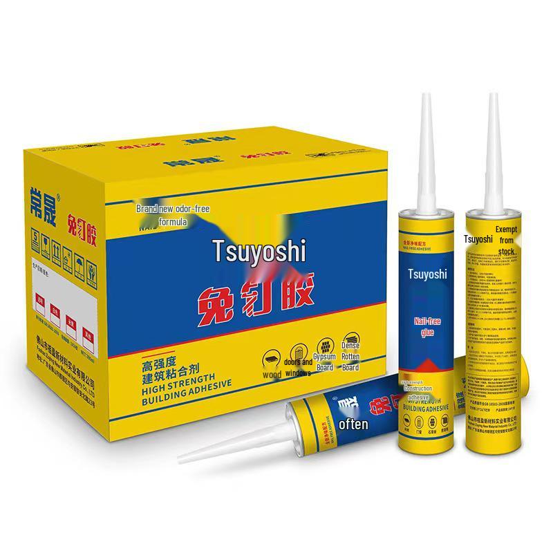 Super lepidlo bez hřebíků: Okamžitá přilnavost pro obklady, sklo, soklové lišty a dřevěné lišty.