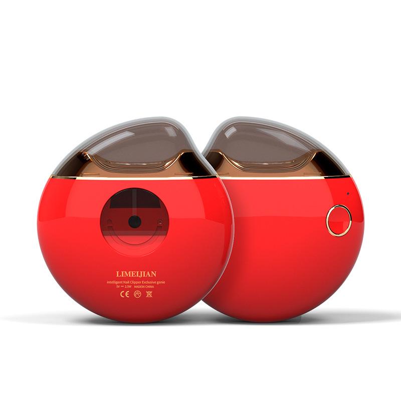 

Limijian Акумуляторний електричний кусачки для нігтів - Автоматичний манікюрний інструмент з пилкою для нігтів та кусачками English червоний