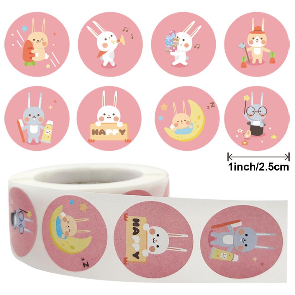 500 Pcs/roll Teacher Reward Sticker Fun Motivation Animal Sticker For School Teacher Student Stationery Stickers