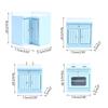 3’’ for Doll House Toy Miniature Cooking Cabinet Mini Kitchen Cabinet Dollhouse Accessory Girl’s Pretend for Play Toy Su