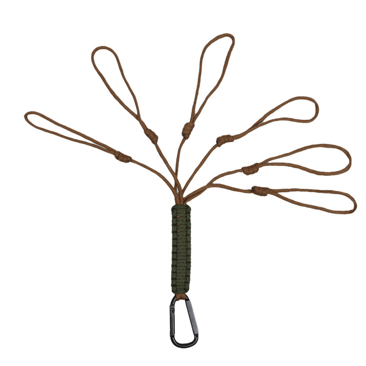 

Высокопрочный паракордовый шнурок Многофункциональный противоутерянный плетеный тканый брелок Стабильный износостойкий парашютный шнур Карабин one size