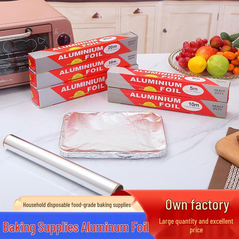 

Household Food-Grade Aluminum Foil for Outdoor Grilling and Baking 3m x 30cm