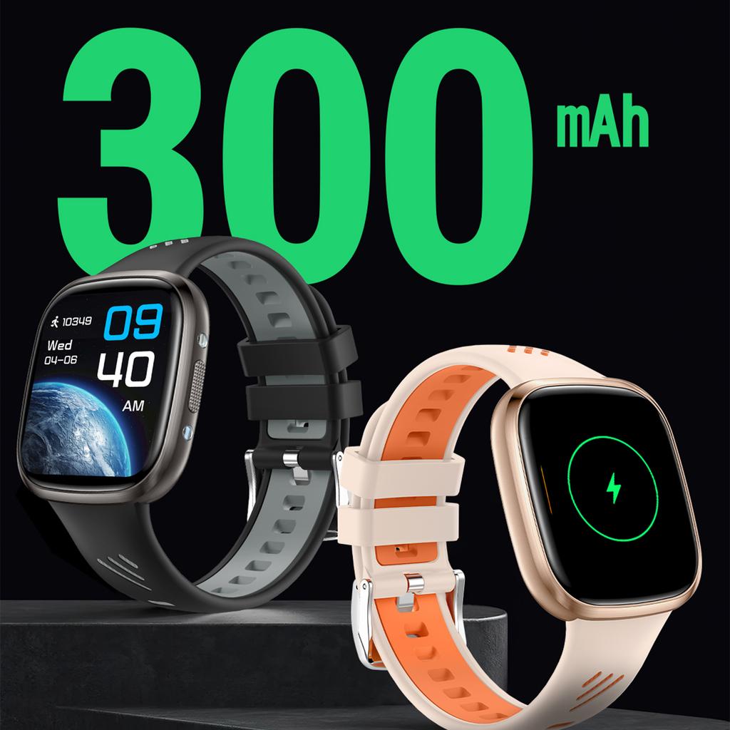 HT31 1.72 Inch IPS Screen Bluetooth-compatible Calling Smart Watch Health Monitor with UV Flashlight