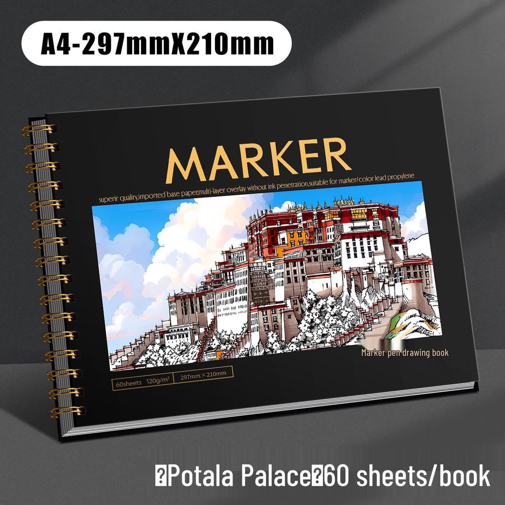 Professional 8K Marker Drawing Book: Blank Fine Art Paper for Manga and Coloring