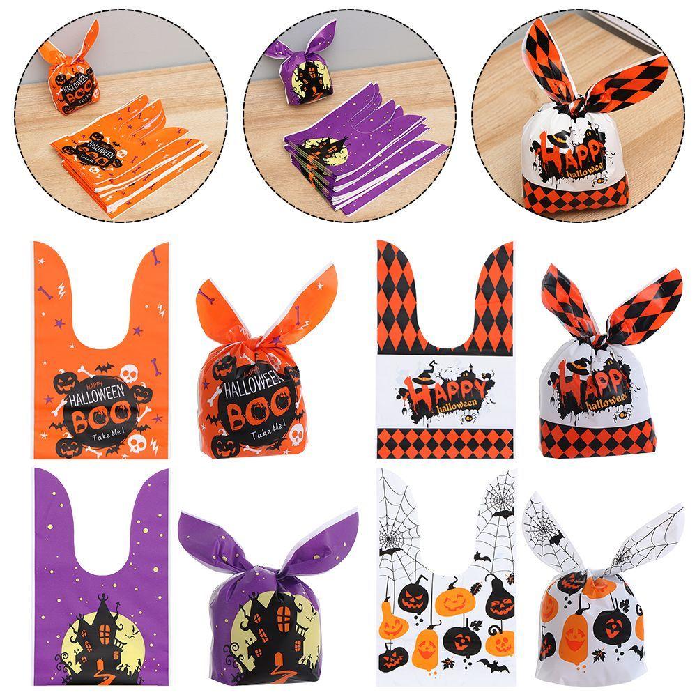 

Pouch Pumpkin Halloween Decoration Baking Packaging Rabbit Ear Halloween Candy Bags Cookie Bag D