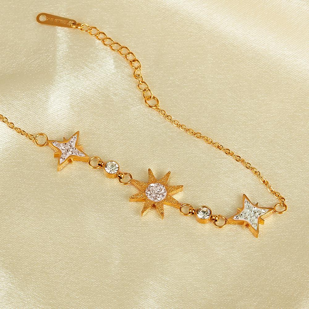 Women's Stainless Steel Starburst Bracelet - Stylish, Chic, and Versatile