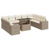 Maison Exclusive - Salon de jardin avec coussins 10 pcs beige résine tressée
