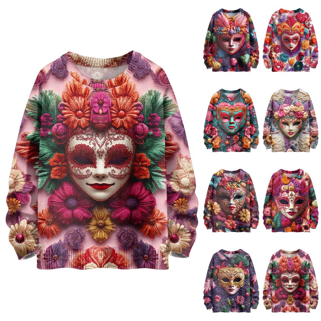 Children's Sweatshirts Boys' And Girls' Knitwear Cute Printed Shirts Round Neck Pullover Tops