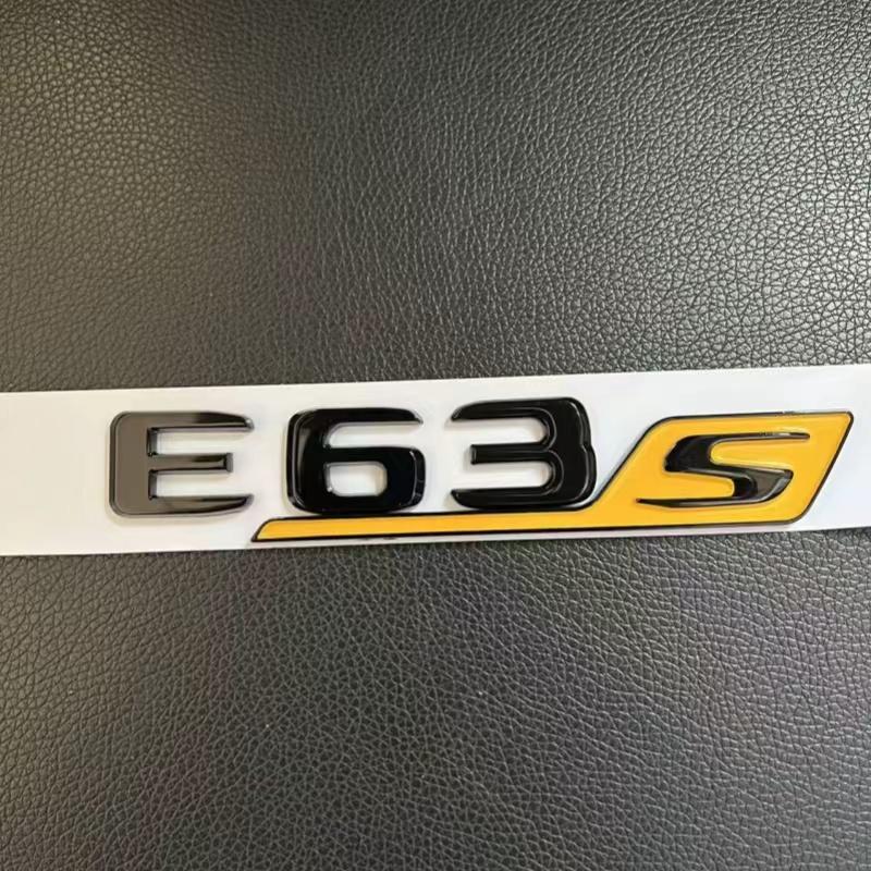 Suitable for ABS Black Auto Letter E63 E63S Logo Logo Sticker Car Luggage Badge Decal Mercedes Benz E63 E63S W213 Accessories