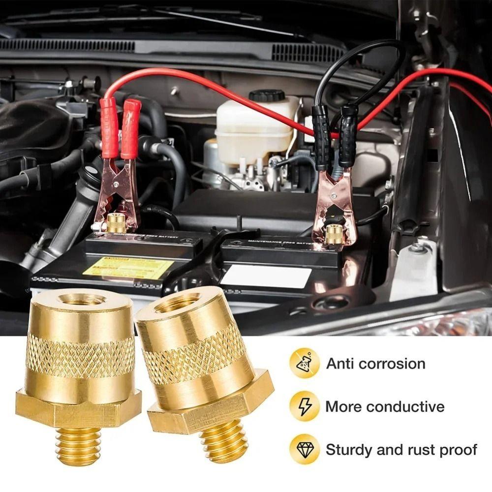 Terminals Brass Battery Pole Adapter M8 With Male Thread Battery Post Terminals M8 Connector Terminal