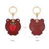 Bamen Bug Club Cartoon Access Control Card Leather Case Keychain Creative Cute Girl Key Pendant Bag Hanging Personalized Gifts