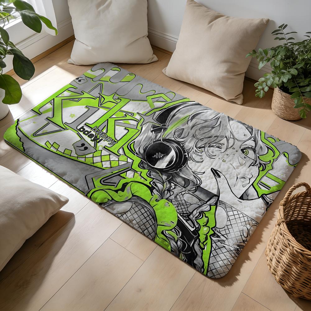 AAya OOosawa KKoga MMitsuki Floor Mat Soft Flannel Absorbent Mat Non-Slip Rug Home Bedroom Bathroom