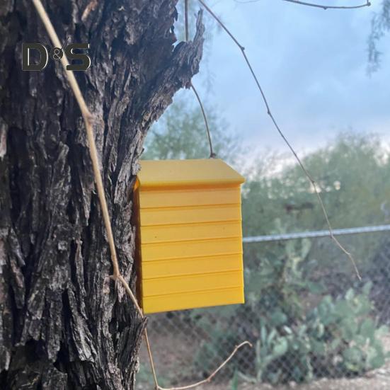 Wall Mounted Bee Hive 3D Printed Honeycomb Design Bee House Detachable Hanging Insect Hotel for Bee Ladybugs Pollinators Garden Yard Tree