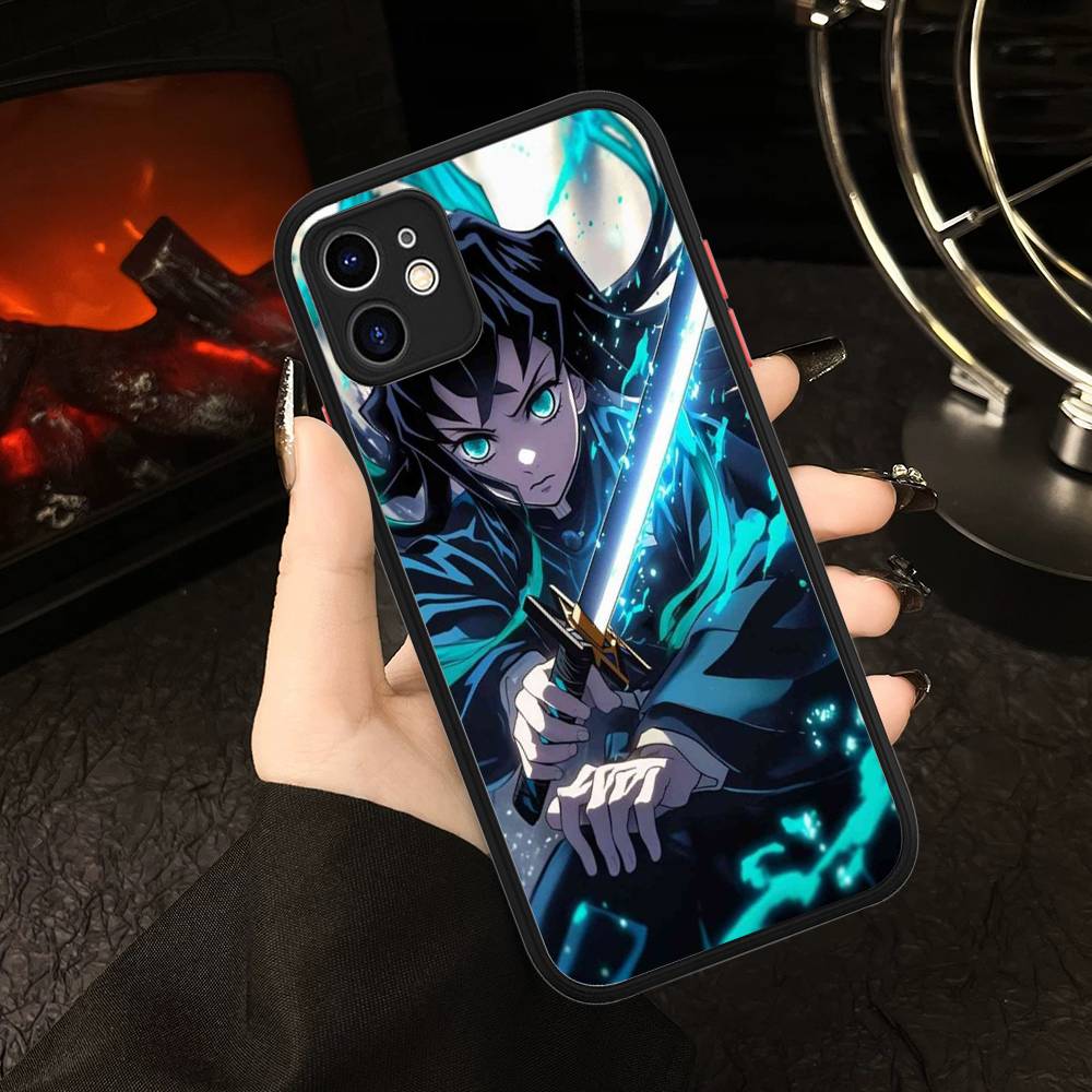 Muichiro Tokito Demon Slayer For IPhone 11 12 13 14 15 16 Pro Max Plus X XS MAX Shockproof Matte Back Cover