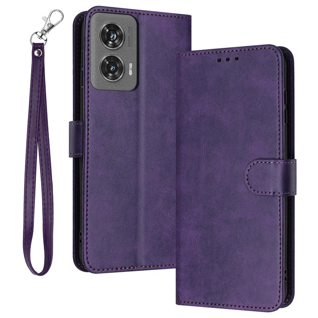 For Motorola Moto G85 5G Case Wallet Handbag Calf Texture Leather Phone Cover