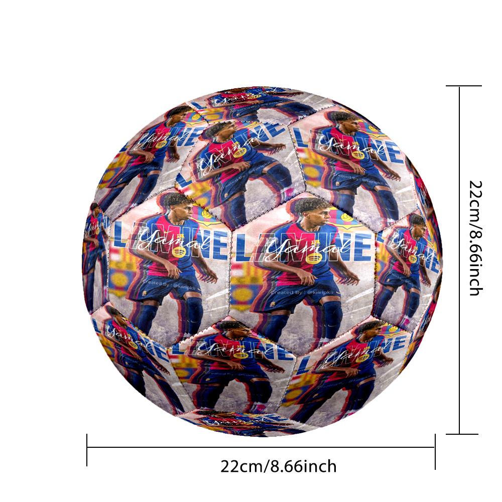 Lamine Yamal 19 Catalan Comet Soccer Legend Size 5 Football Machine-Stitched Indoor/Outdoor Training and Matches for Football Accessories