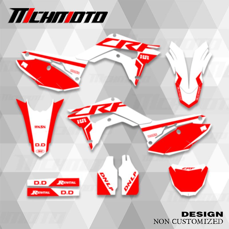 MCHMFG Graphics Decals Stickers Kits For Honda 2018- CRF250R 2017 2018 CRF450R Number Name Background