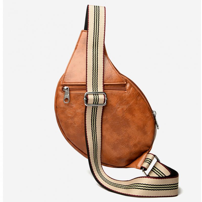 Vintage Chic Crossbody Sling Bag Adjustable Strap Buckle Closure Edge Paint Detailing Versatile Spacious Shoulder Bags For Women Travel Everyday Use