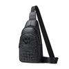 New Crossbody Bag Men With High-end Feel Genuine Leather Crocodile Pattern Chest Casual Trend Shoulder Men's