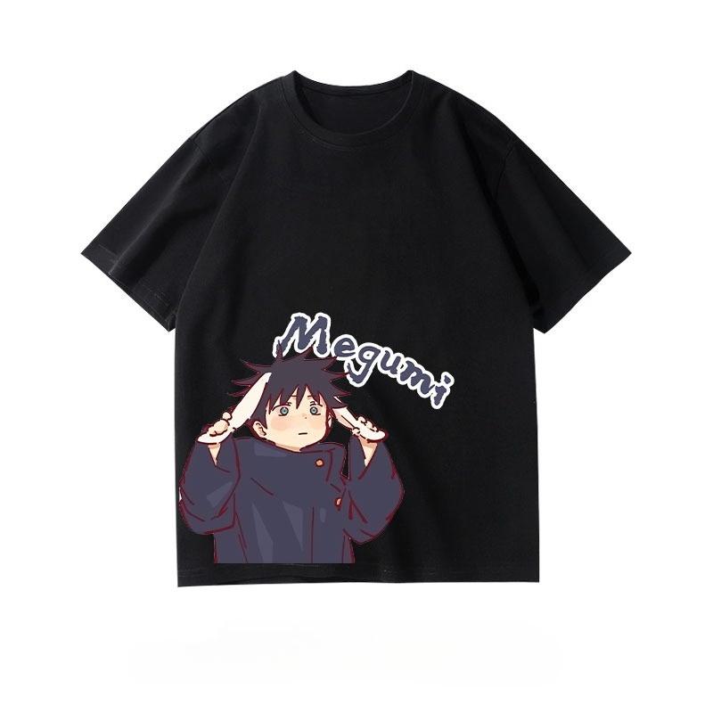 Anime T Shirt Gojo Satoru Yuji Itadori Geto Suguru Tee Unisex Women Cotton Harajuku Loose Top Streetwear Couple Y2k