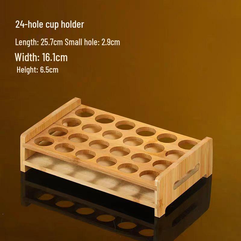 Bamboo Shot Glass Holder & Decanter Rack Set