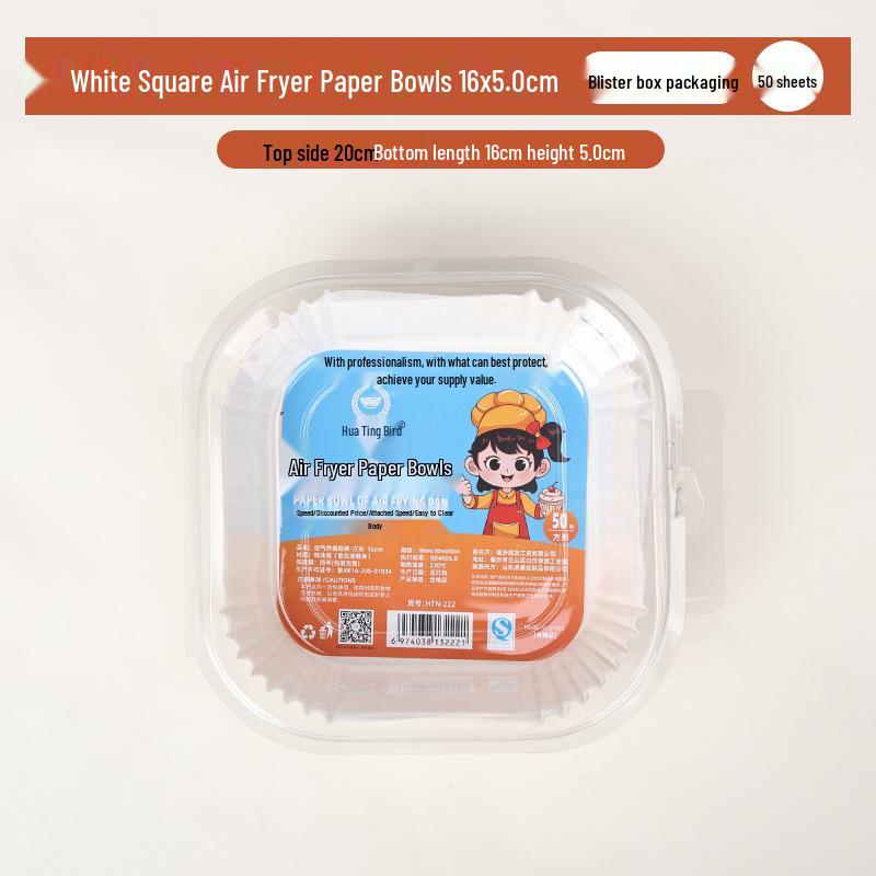 Ölbeständige Heißluftfritteusen- und Ofen-Papierbecher - Lebensmittelqualität, Runde Silikon-Backmatten