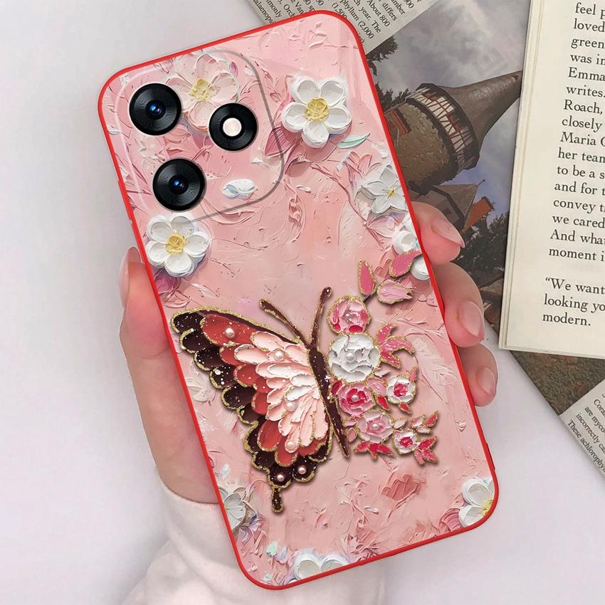 For Tecno Spark 10 9 8 7 5 Pro 4 5 Air 8C 8P 7P 7T Phone Case Pretty Bow Patterns Soft Matte Silicone Anti Slip Durable Fashion Shell For Tecno Casing