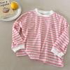 2025 Summer Kids' Striped Round Neck T-Shirt - Mosquito-Proof, Cool & Trendy for Boys & Girls