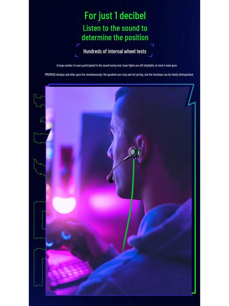 Type-C Pukee M762 Noise-Canceling Wired Gaming Earbuds