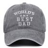 Washed Cotton World's Best Dad Caps Adjustable Baseball Cap Fashion Sport Visors Cap  Father's Gift