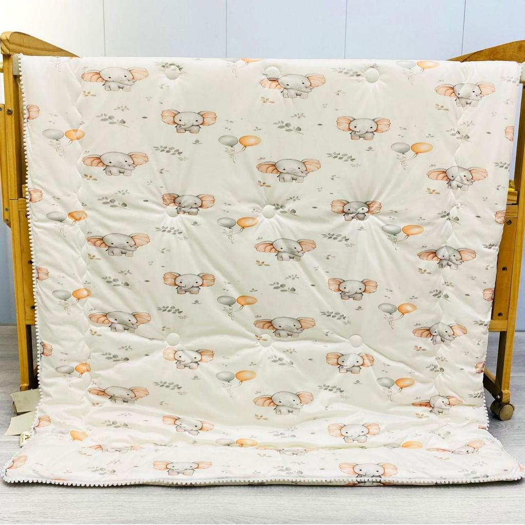 Cartoon Cute Autumn and Winter Baby Warm Nap Quilt, Kindergarten Feather Silk Cotton