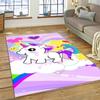 3D Cute Unicorn Cartoon Animal Carpet Rug for Home Living Room Bedroom Sofa Doormat Decor,Child Play Area Rug Non-slip Floor Mat