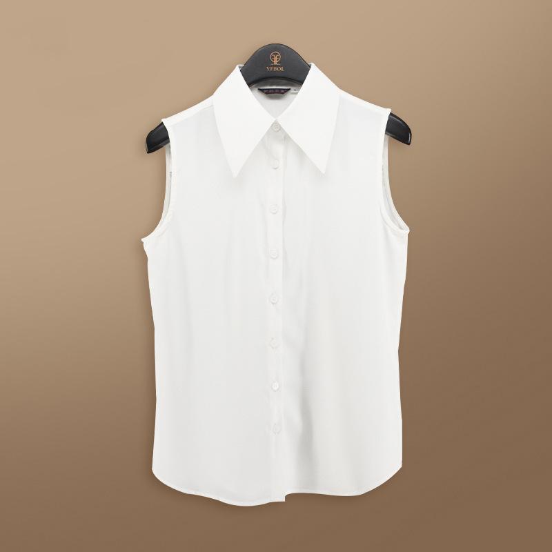 

Универсальная женская майка без рукавов с воротником Питер Пэн S (40-45kg) белый