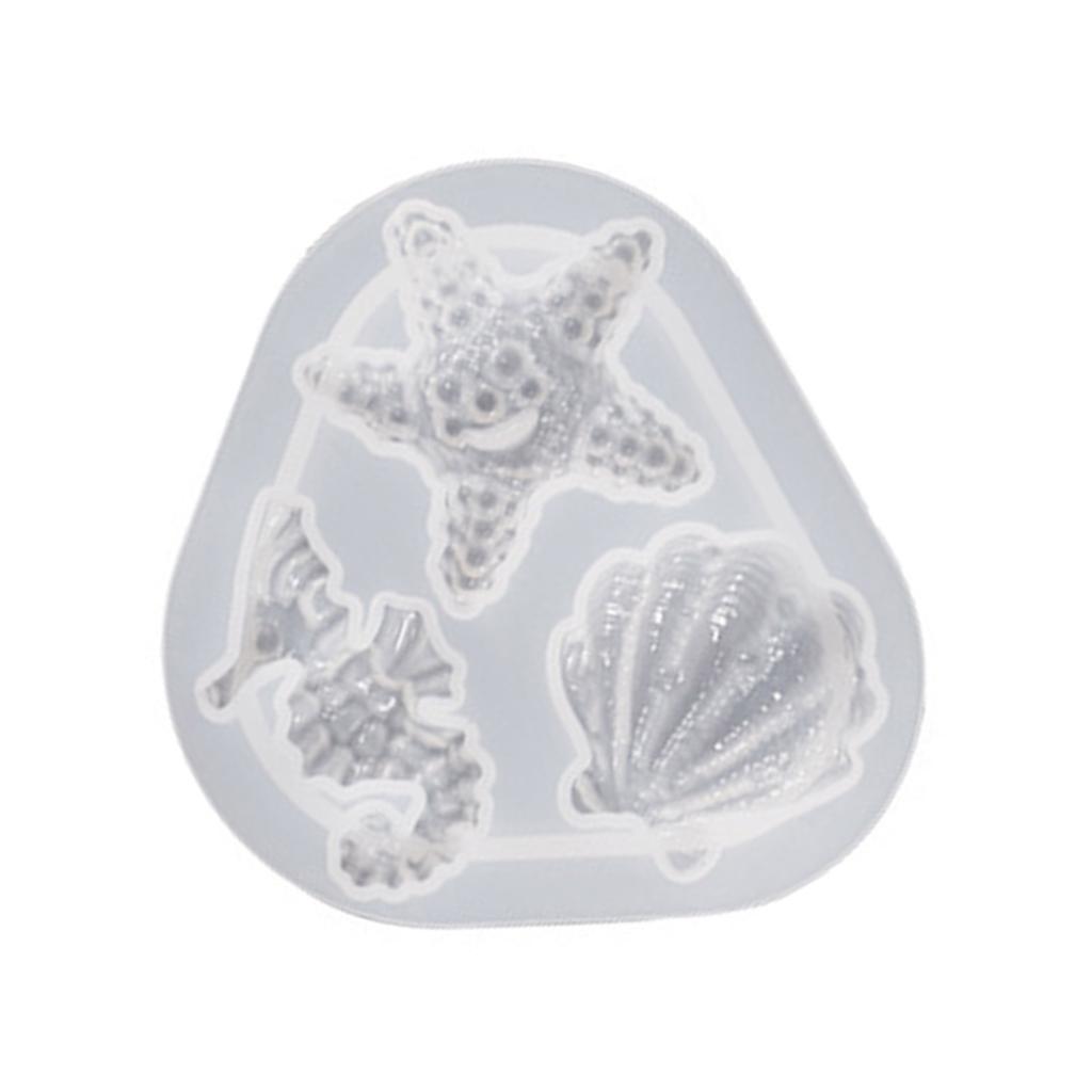 Christmas Ocean Starfish Ornaments Resin Casting Silicone Mold Woman Keychain Decorative Pendant Mold for DIY Crafts
