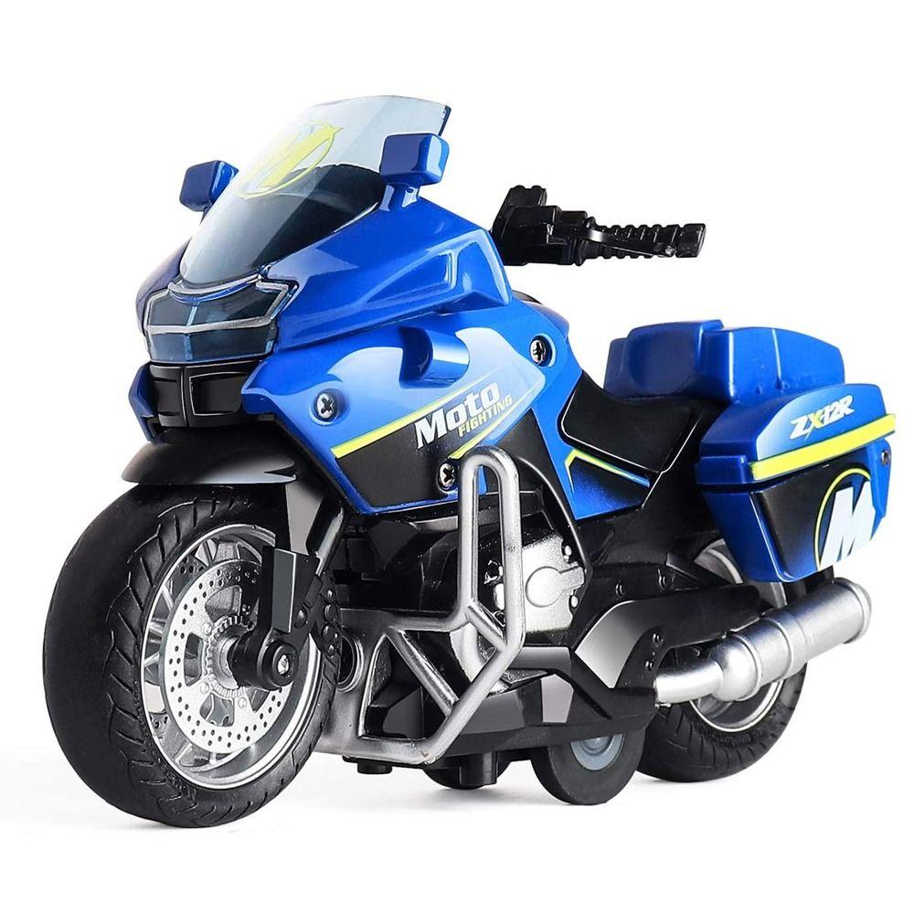 

Свет и музыка локомотив полицейская машина цинковый сплав литой мотоцикл с инерционным механизмом подарок для мальчиков синий