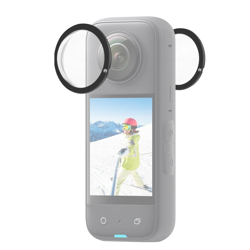 1 Set Silicone Case Lens Protector Cap Cover Lens Guards Carrying Case Protective Frame For Insta360 X4 X3 X2 Camera Accessories