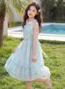Girl's Sweet Hanging Neck Flower Dress