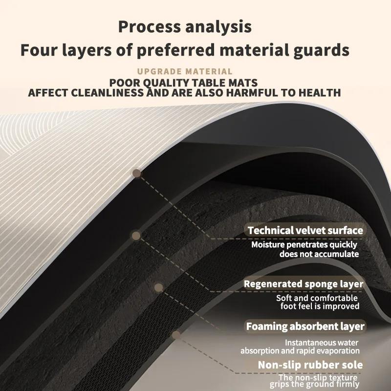 Bohemian Coffee Machine Tray Dish Drying Mat Absorbent Quick-Dry Barware Mat Kitchen Drainage Mat Kitchen Accessories