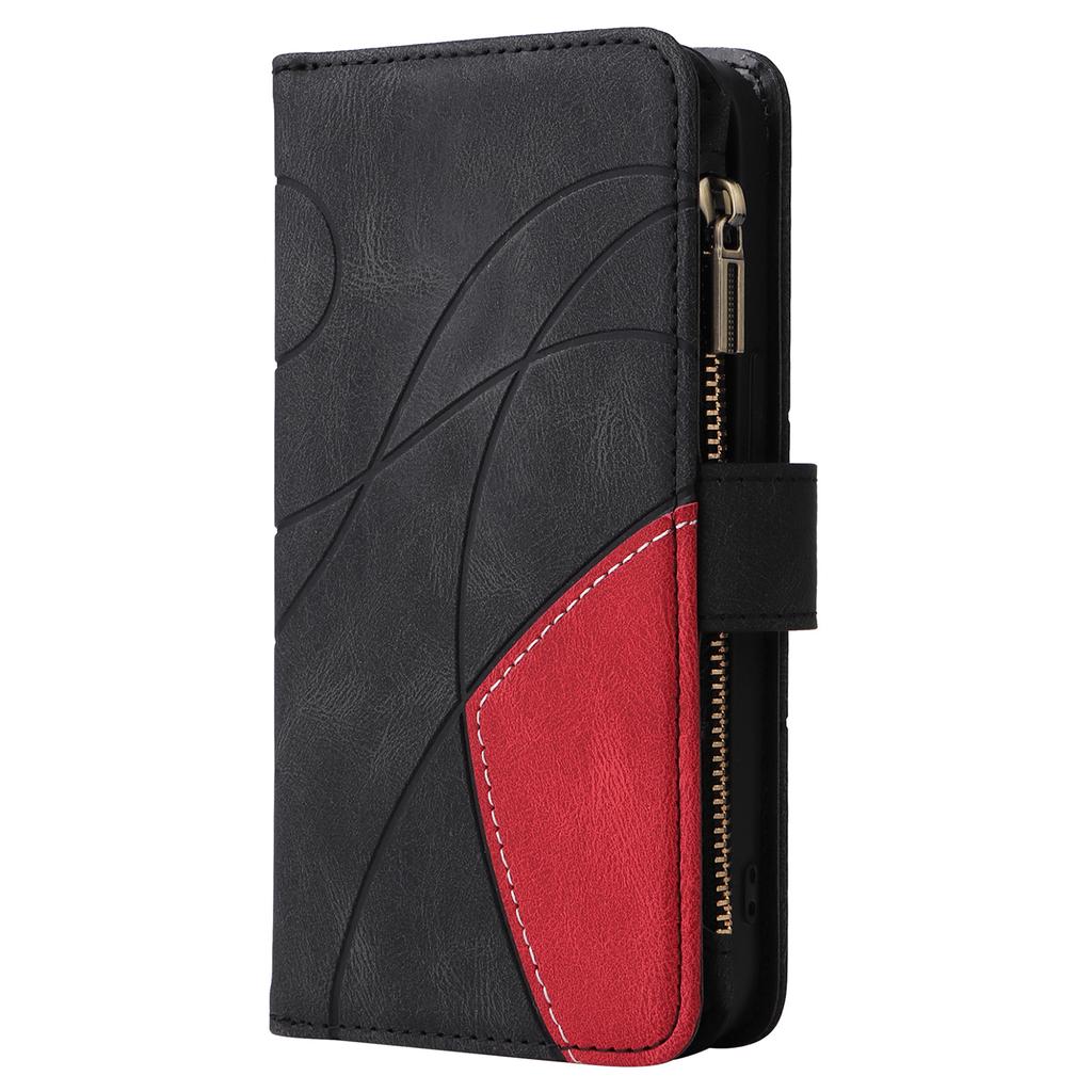 For Oppo Reno12 5G (Global) Leather Case with Strap Zipper 9 Card Slot Phone Cover Stand