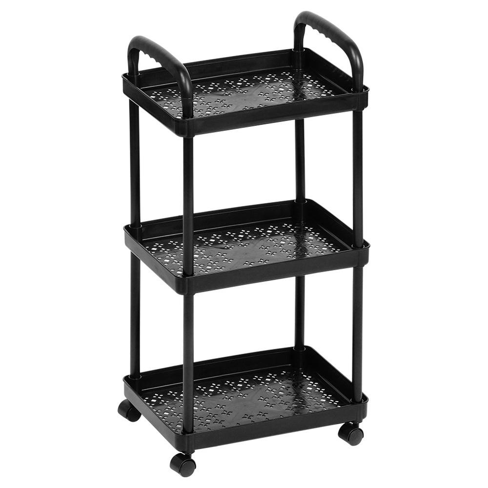 3-Tier Mobile Kitchen Bathroom Shelf Trolley on Wheels