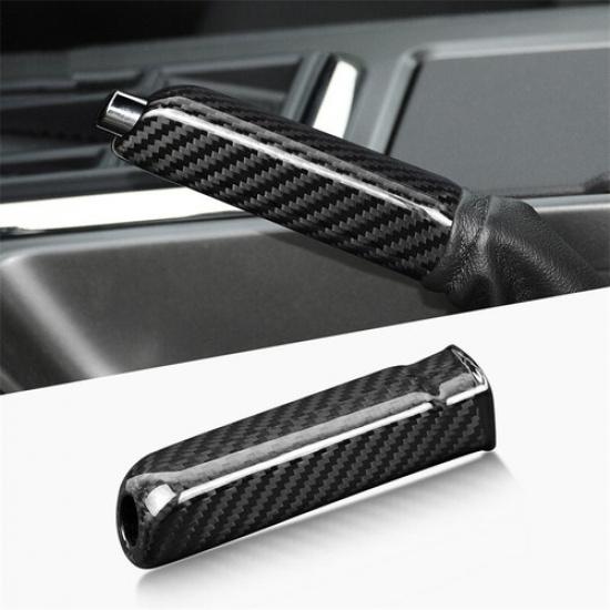 Black Real Carbon Fiber Central Handbrake Handle Cover Change For Mustang 10-14