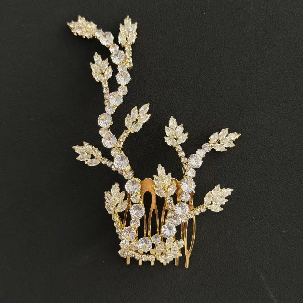 Handmade Hair Clip Comb Full Diamond Hairpin Fashion Headwear Bridal