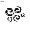 Punk New Fashion Spiral Earrings Tapers Snail Ear Expanders Black Earring 4/5/6/8/10 Mm Body Jewelry Men Women Ear Plug Piercing