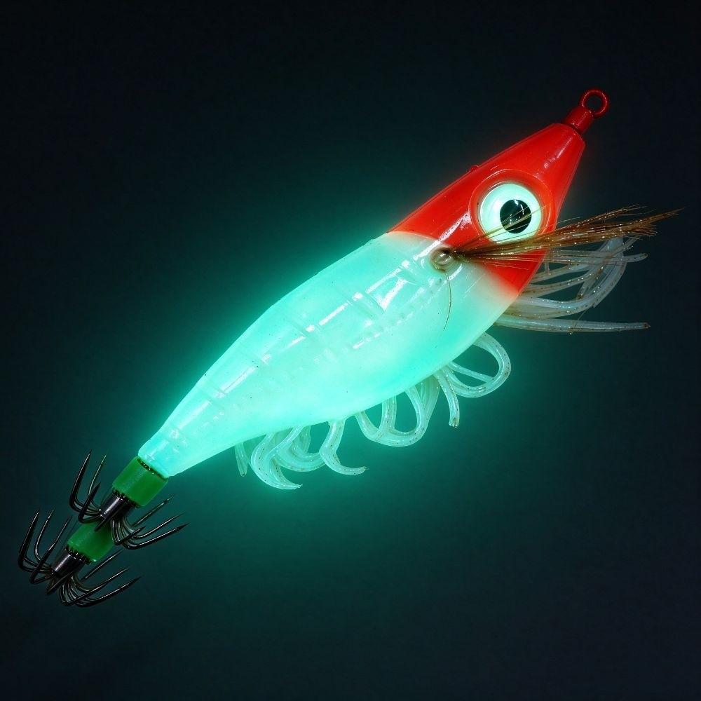 3pcs Luminous Design Squid Jig Lures 12g/10cm Shrimp Lures Softfoot Squid Lures  Cuttlefish Fishing