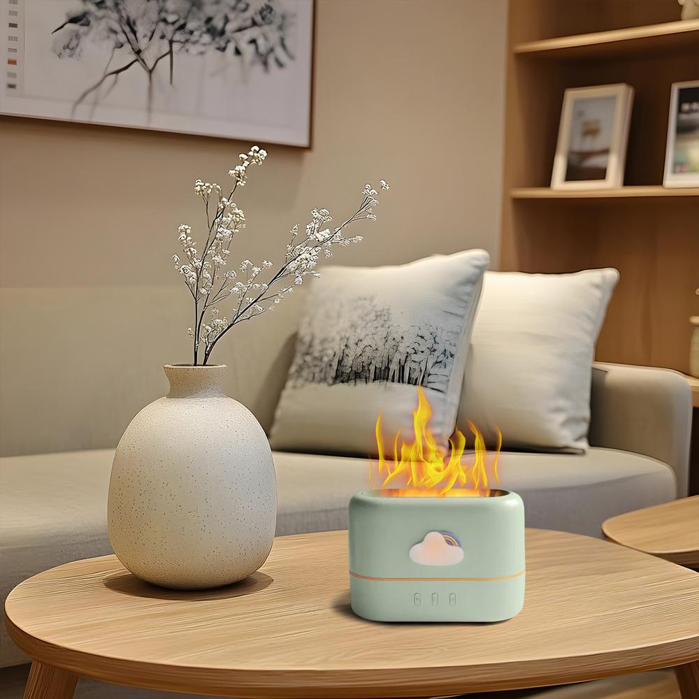 Fire Oil Diffuser Diffuser Oil Machine Cool Mist Noiseless Small Humidifier Scent Decor Odor Eliminator Interior Accessories For