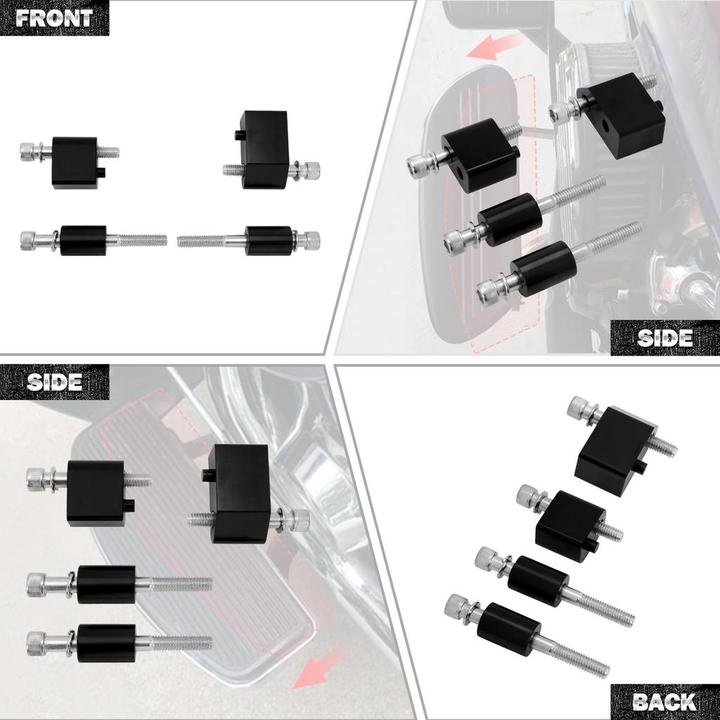 HDBUBALUS Motorcycle Rider Floorboard Extension Pacer 1-1/4" Extension Kickstand Extender 1.25" Kit for Harley
