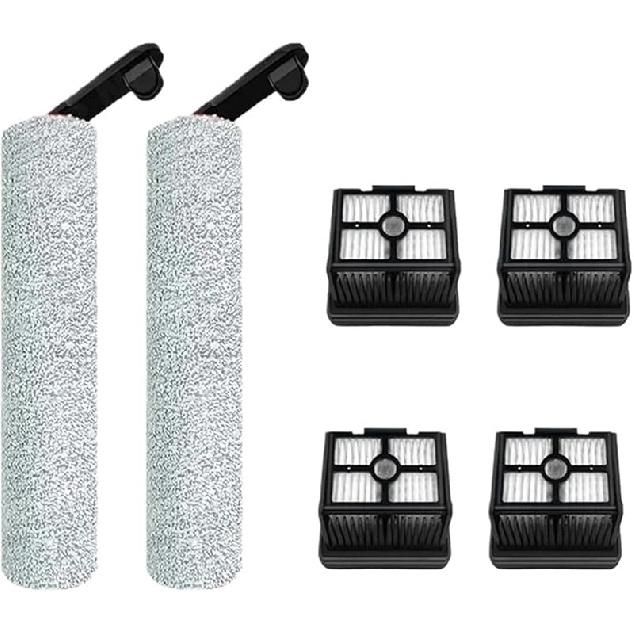Soft Brush Spare Parts Wet Dry Roller Hepa Filter Accessories Roller - Compatible with Dreame H12 Pro/H12 Plus/H13 Pro Plus Mix/M13(4PCS-1)